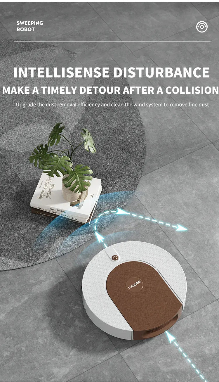 Automatic Mopping Robot Vacuum Cleaner 3-in-1 Smart  Home Wireless Sweeping Wet And Dry Ultra-thin Cleaning Machine