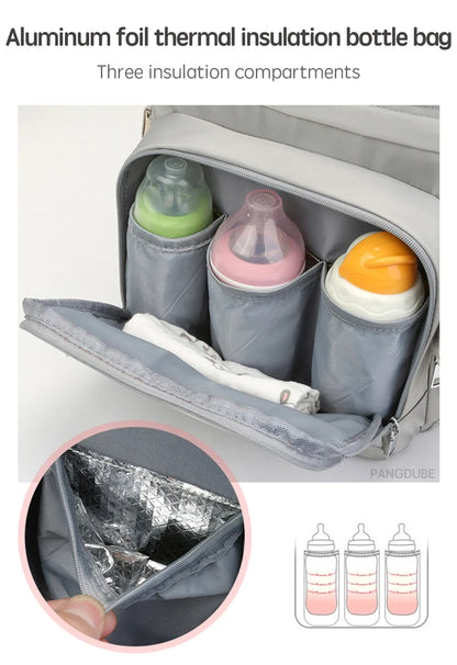 Mom Dad Backpack with Changing Pads Pacifier Bag Hooks for Stroller Maternity Mom Bag for Baby Accessories Diaper Bag