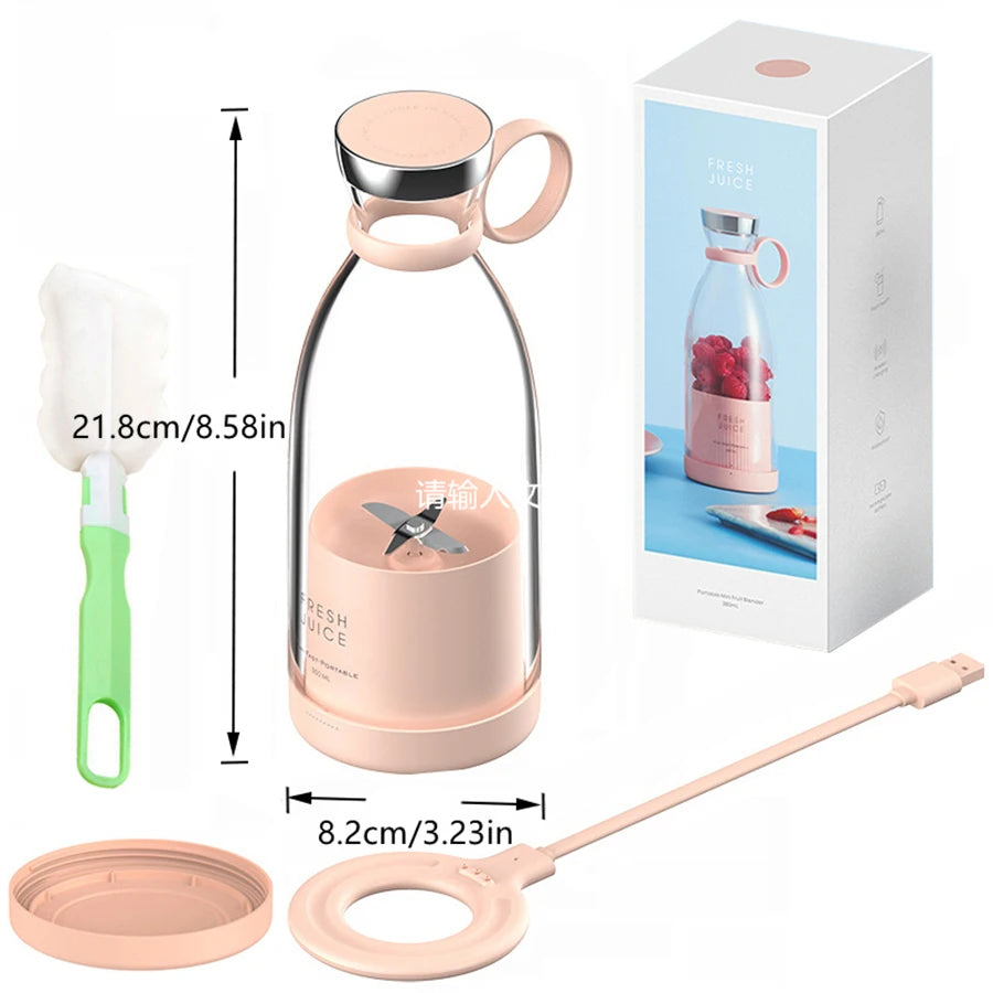 Portable Blender,Fashion Portable Blender for Shakes and Smoothies 11.8 Oz,Magnetic USB Fast Charging Mini Fresh Juice Mixer