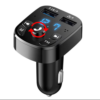 Car Fm Transmitter Bluetooth 5.0 Aux Handsfree Wireless Car Kit Dual Usb Car Charger Auto Radio Fm Modulator Mp3 Player Adapter