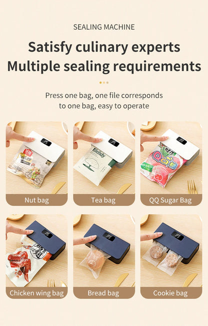 Mini Bag Sealer Plastic Bag Heat Sealer Plastic Bag Sealing Machine USB Rechargeable Portable Package Bags Sealer