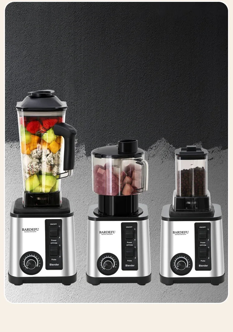 220V- 3L 6 in 1 Blender Stainless Steel Large Capacity Cut Vegetables and Shreds Icebreaker Salad Grinder Meat Grinder Juicer