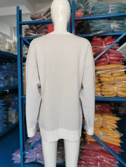 Womens Oversized Sweater 2025 Fall Knitwear Loose Pullover Soft Comfortable Round Neck Casual Long Sleeve Cozy Chunky Cable