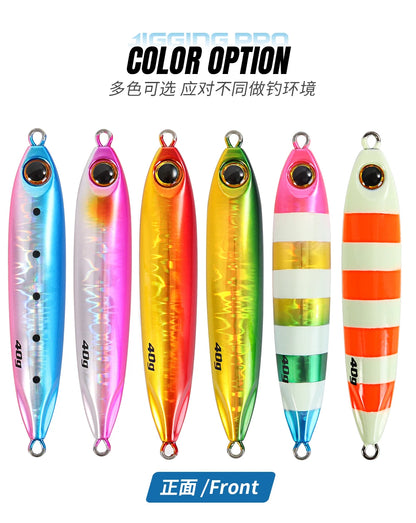 JIGGING PRO 40g 60g Slow Blatt Cast Slim Shore Jigging Lure Long Cast Metal Jig Fishing Bait