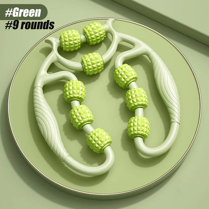 Massage Roller Anti-cellulite Massager Body Leg Slimming Roller Yoga Training Device U-shaped Pilates Muscle Relaxation Roller