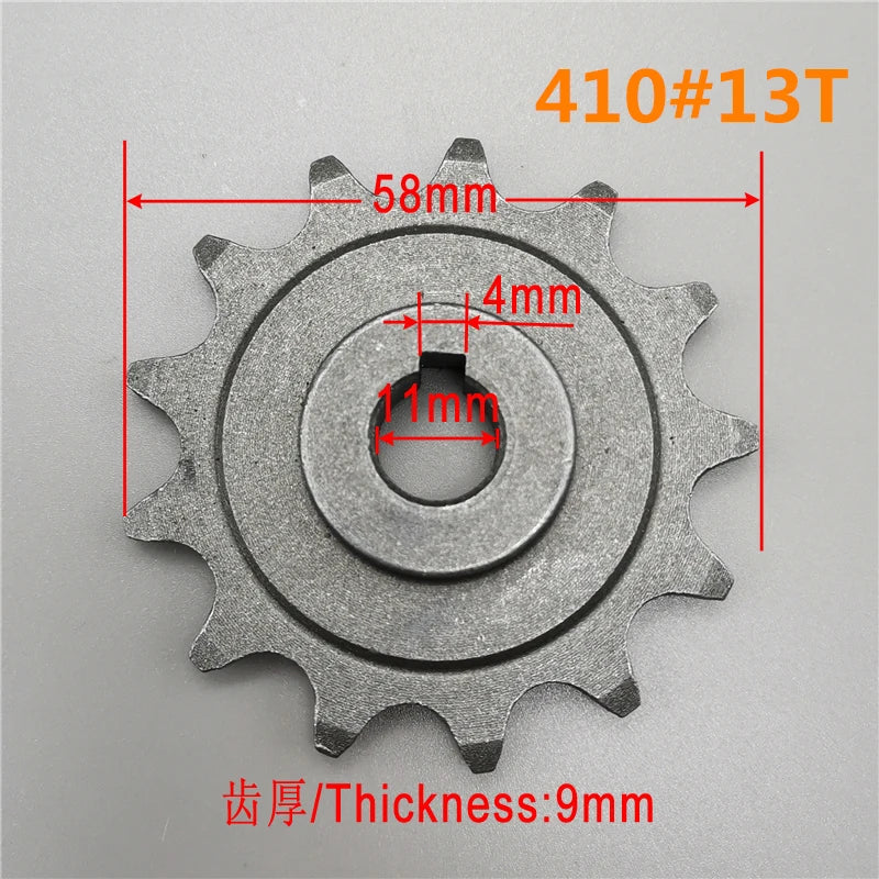 Universal 9 Teeth 13 Teeth Pinion Gear Motor Bicycle Chain Wheel 13 Teeth Sprocket For Ordinary Bicycle Parts