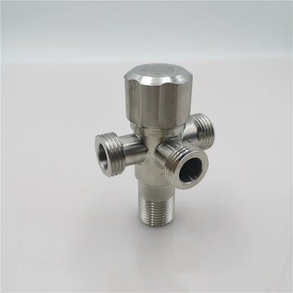 Multifunction Stainless Steel 3Ways Valves G1/2 Bathroom Accessories Water Diverter Wall Mounted Valve Bathroom Accessories