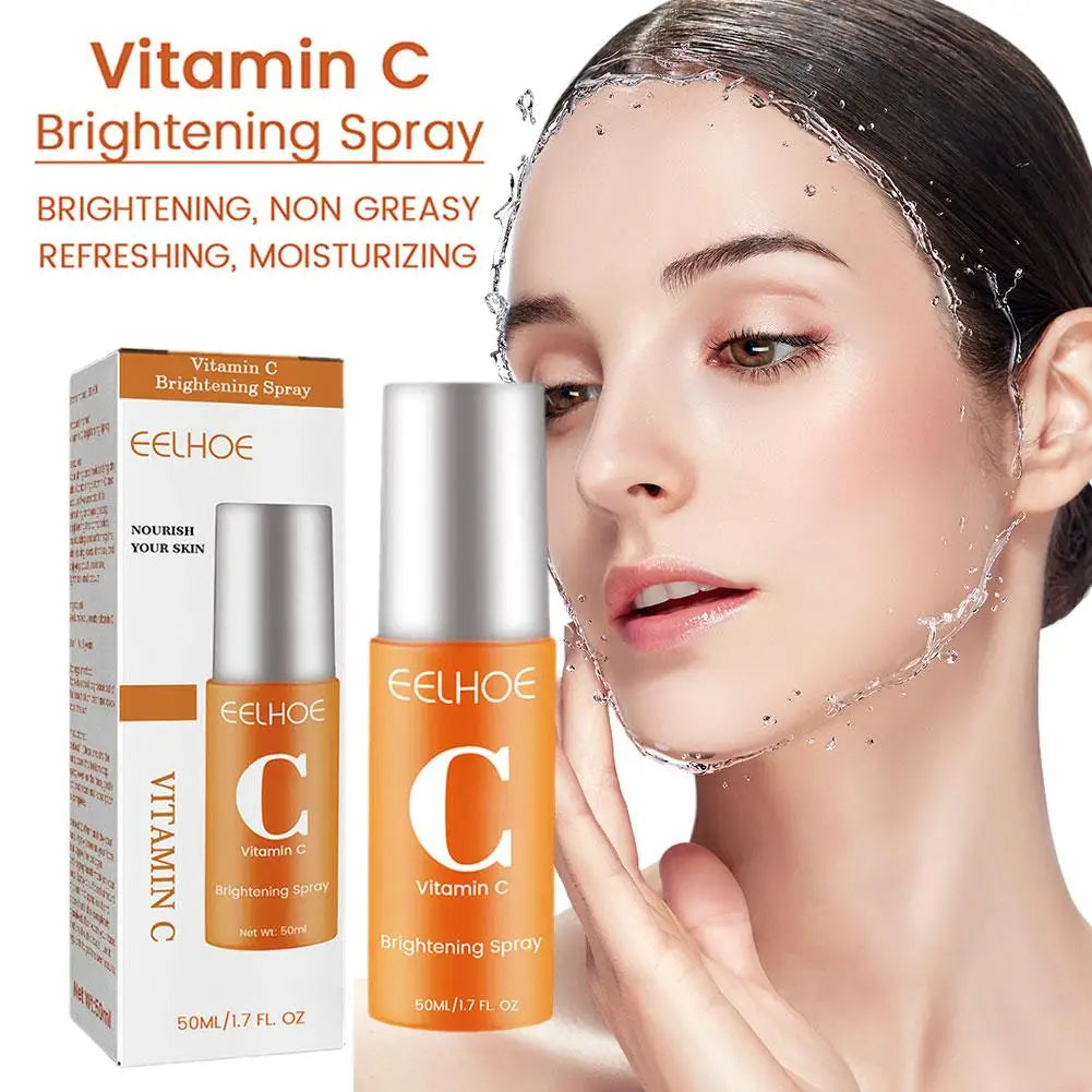 2/1PCs Vitamin C Facial Spray Mist Green Tea Toner Nourishing Relieve Redness Moisturizing Vitamin C For Face Mist Spray 50ml