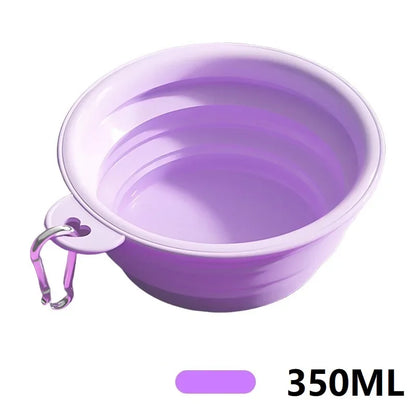 350ML Collapsible Dog Dish Foldable Pet Bowl Portable Water Drinking Bowl for Dogs Cats Outdoor Travel Hiking Camping