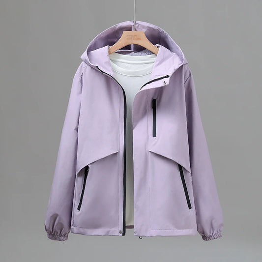 Women Travel Jacket Casual Wears Hooded Coat Outdoor Hiking Couple Wind-Proof Clothing Spring Autumn Fashion Unisex Outerwear
