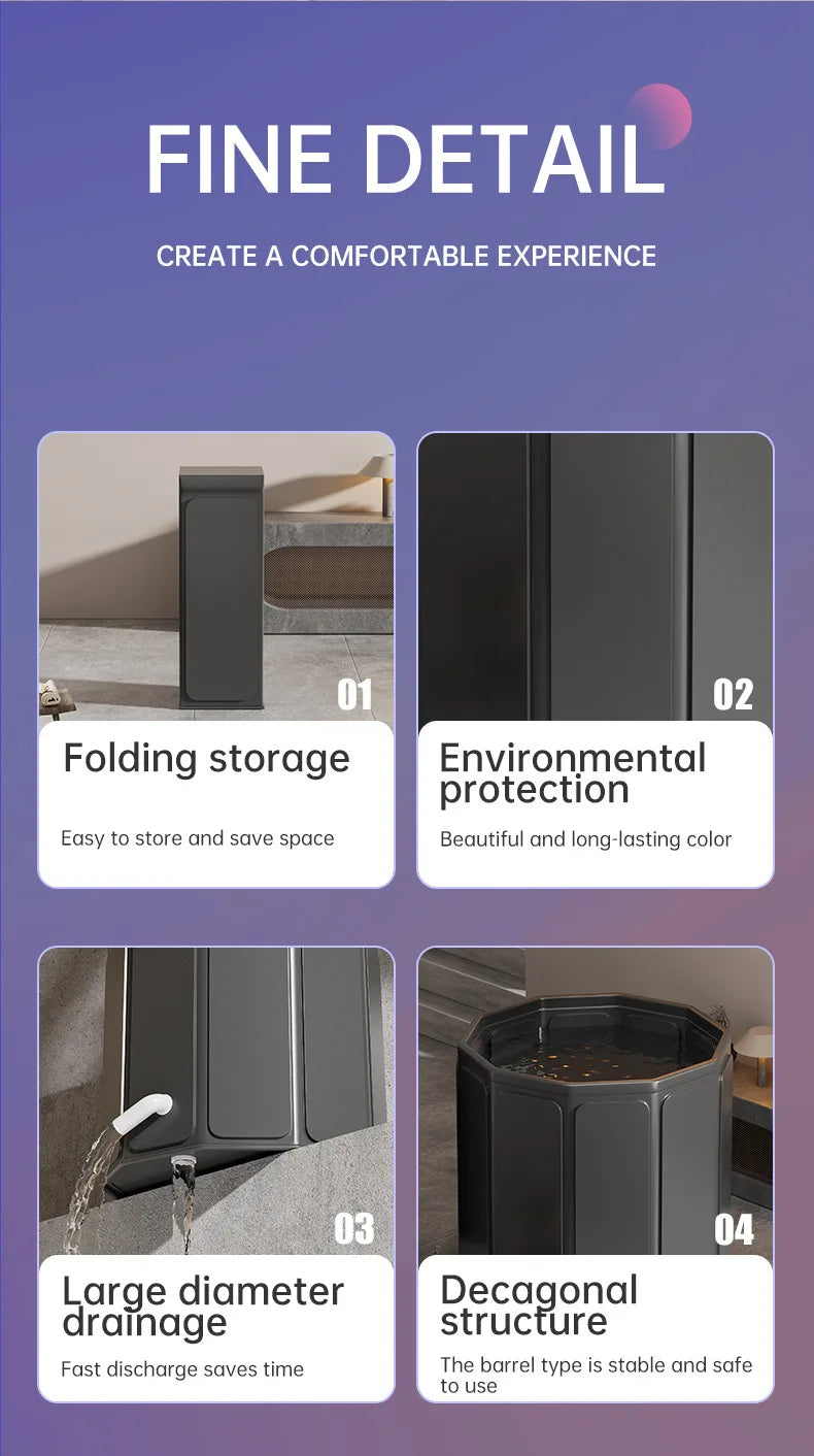 Portable Ice Bath Cold Bath Tub Ice Bath Tub for Athletes Cold Bath Plunge Tub Cold Plunge Bathtub for Shower