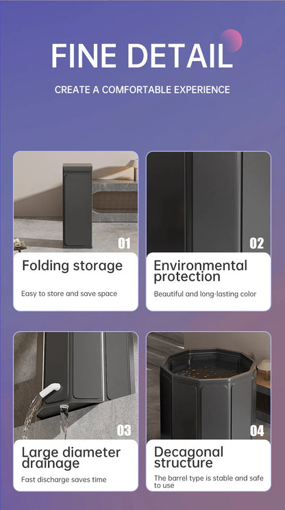 Portable Ice Bath Cold Bath Tub Ice Bath Tub for Athletes Cold Bath Plunge Tub Cold Plunge Bathtub for Shower