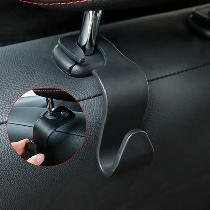 4PCS Car Seat Headrest Hooks Universal Auto Back Seat Organizer Hanger Storage Holder for Bags Purse Handbag