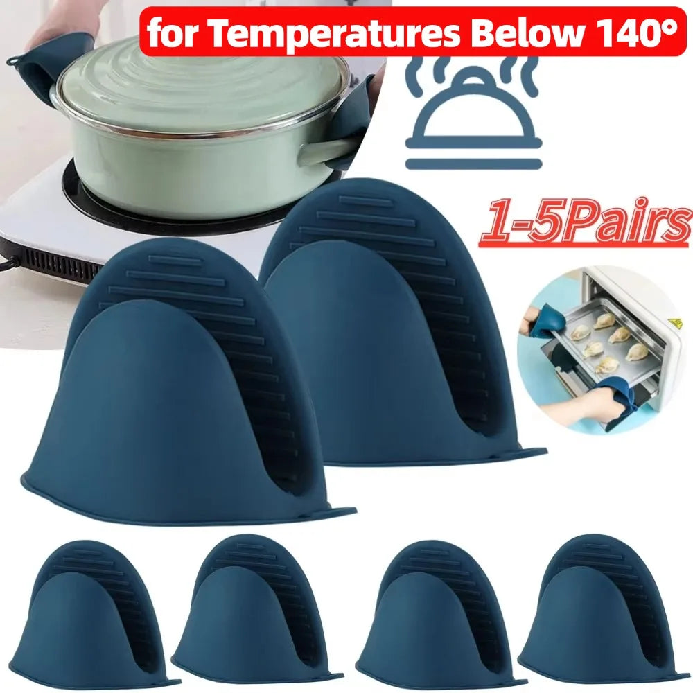 Oven Mitts Rubber Oven Mitts Silicone Potholders Mini Oven Mitts Kitchen Mittens Pinch Mitts for Kitchen Cooking Baking Gloves