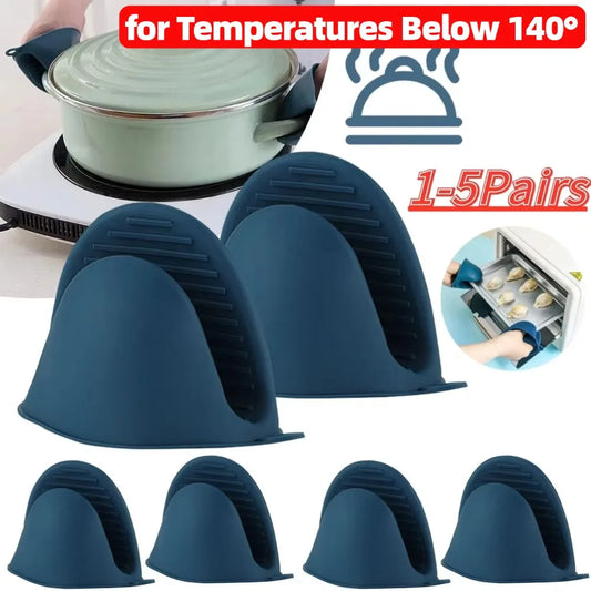 Oven Mitts Rubber Oven Mitts Silicone Potholders Mini Oven Mitts Kitchen Mittens Pinch Mitts for Kitchen Cooking Baking Gloves