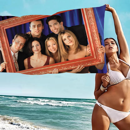 Friends TV Show Beach Towel For Kids Personalized Bath Towel Pool Towel Vacation Gift Picnic Towel Party Gift