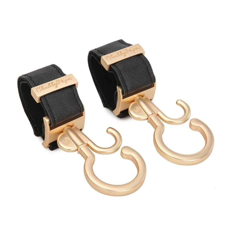 2pcs/pair Baby Strollers Hook Double Hook Organiser Hangers with 360 Rotation for Bags Diaper Milk Bottle & Accessories A2UB