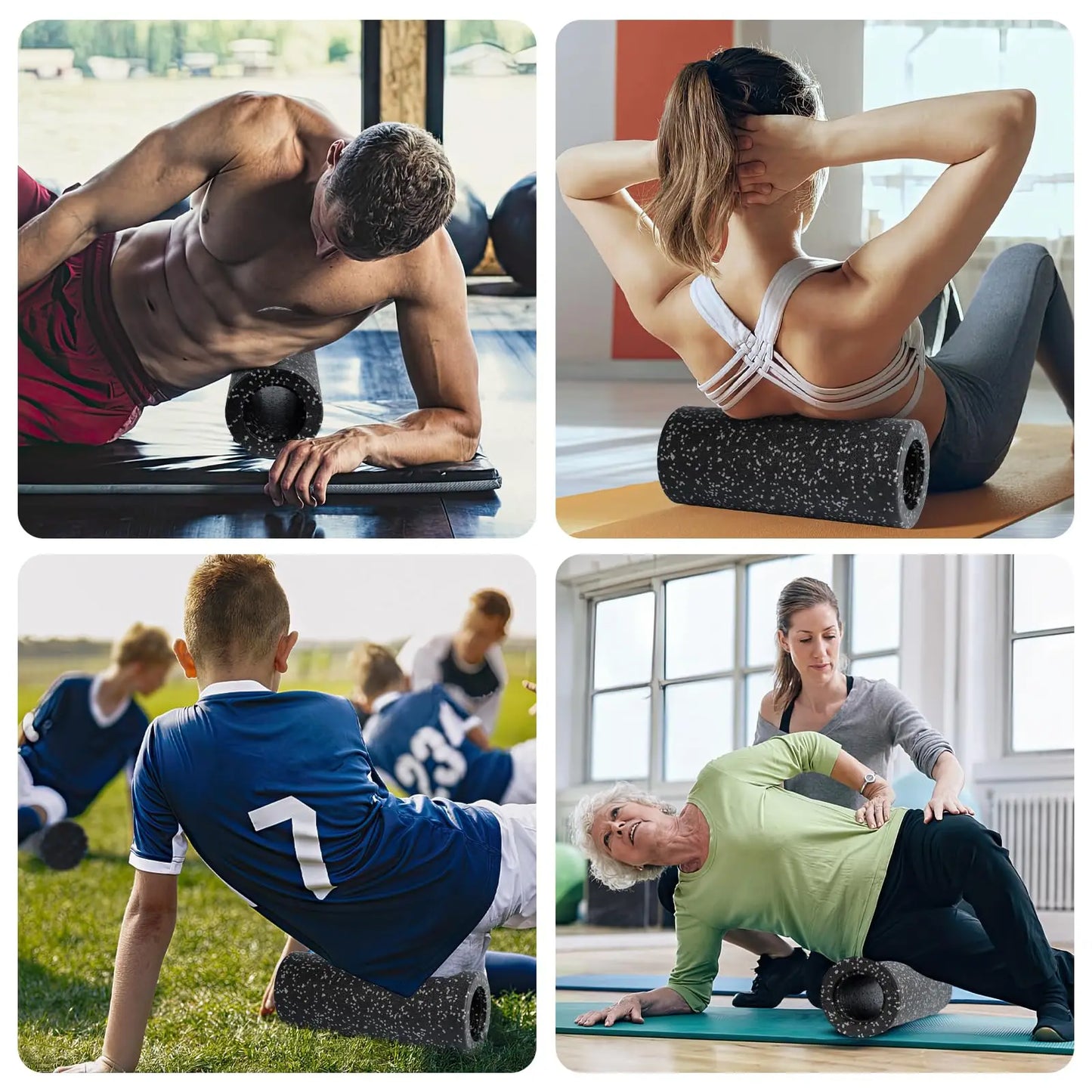 Yoga Massage Foam Rollers 5in1 Fascia Balls Yoga Column EPP High Density Fitness Roller &Ball Leg Back Neck Massager Pain Relief