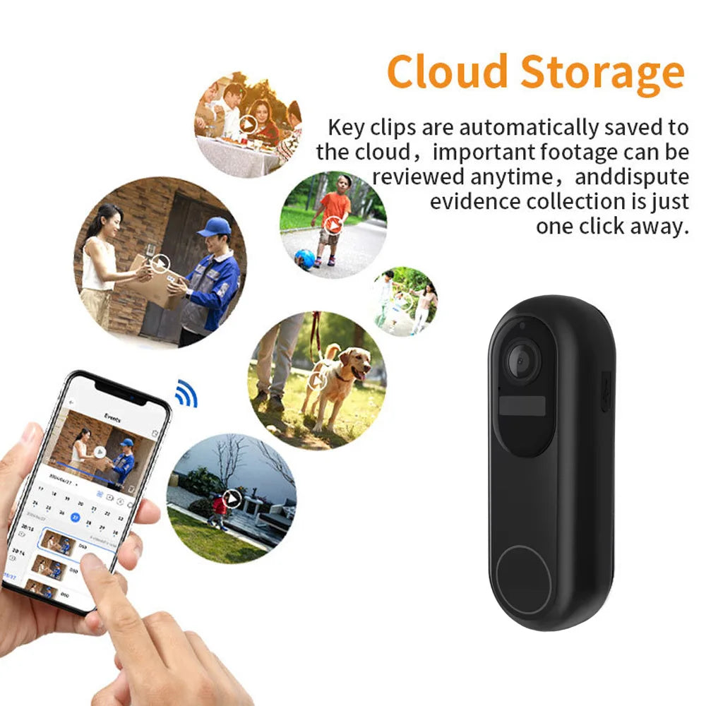 2025 Global Exclusive Smart Video Doorbell | Wireless WiFi Connection | HD Night Vision Monitoring | Home Security System