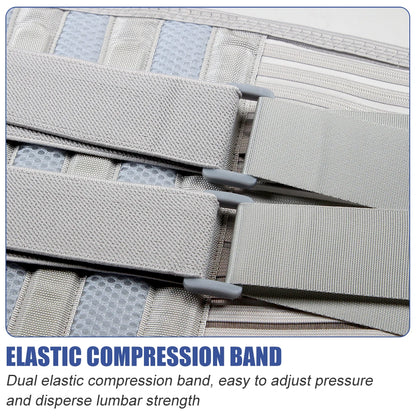 Back Brace for Men Women Lower Back Pain Relief with 6 Stays, Adjustable Back Support Belt for Work, Anti-skid Lumbar Support