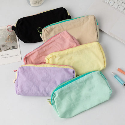 Pencil Case Pouch Bag School Supplies for Girls, Cute Pen Case, Simple Large Big Capacity Zipper Stationery Bag