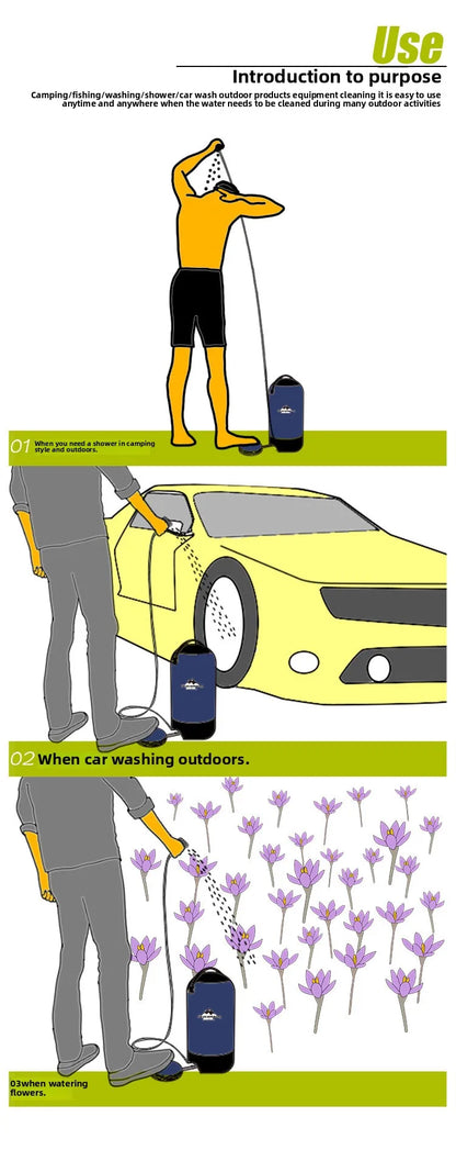 Outdoor Gadgets Shower Bag Camping Folding Shower Bag Bath Bag Hot Water Bag for Bathing Camping Gear  Multitool