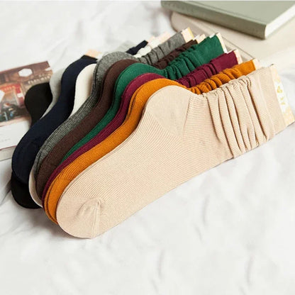 Women's Socks for Woman Winter Autumn Middle Tube Kawaii Cotton Black Red Khaki Feminino Girls Cute Stockings FDT112