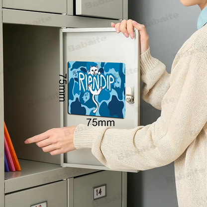 Cat R-Ripndips Fridge Photo Fridge Magnet Square Stickers Personalize Home Decor Souvenirs Gift