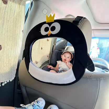 2025 Korean children's rearview mirror, car baby safety seat observation mirror, baby cartoon acrylic car mounted reflector