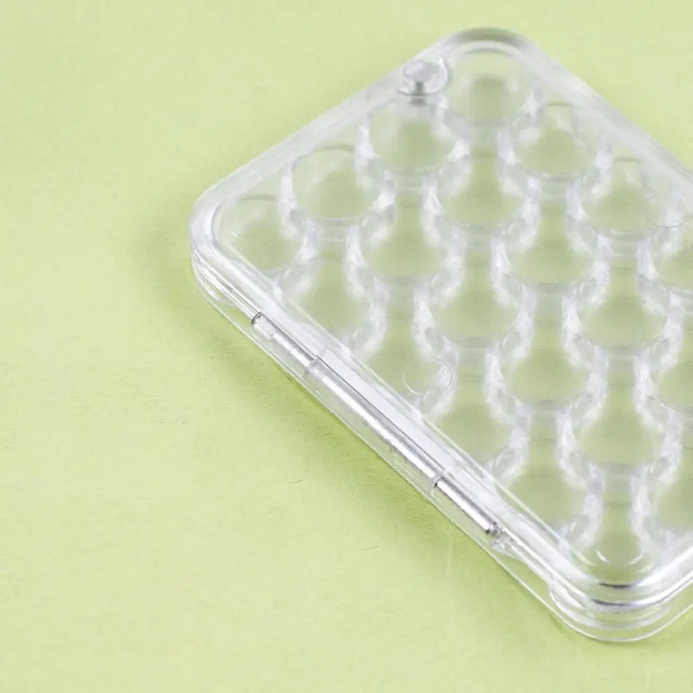 Art Supplies 24 Grids Mini Watercolor Palette Transparent Acrylic Watercolor Paint Tray Empty Sealed Paint Box Travel