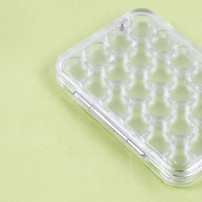 Art Supplies 24 Grids Mini Watercolor Palette Transparent Acrylic Watercolor Paint Tray Empty Sealed Paint Box Travel