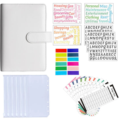 A6 Binder Cash Envelopes for Budgeting Money Organizer for Cash Money Envelopes for cash Leather A6 Binder with zipper