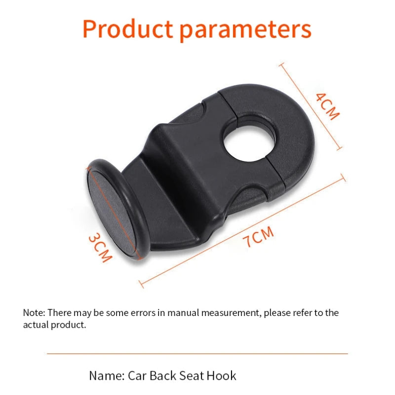 2pcs Universal Auto Seat Headrest Hooks Storage Hanger ABS Car Hook Vehicle Back Seat Organizer Holder Car Interior Accessories