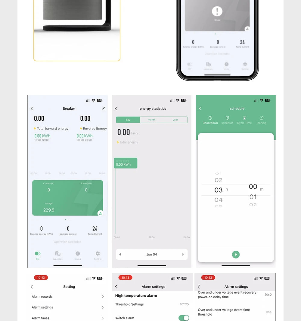 Smart Life Energy Monitoring 100A Tuya WiFi 3-Phase Meter with Bi-Directional Auto-Reclosing Relay
