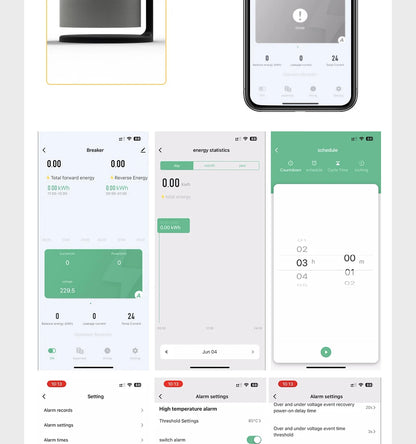 Smart Life Energy Monitoring 100A Tuya WiFi 3-Phase Meter with Bi-Directional Auto-Reclosing Relay