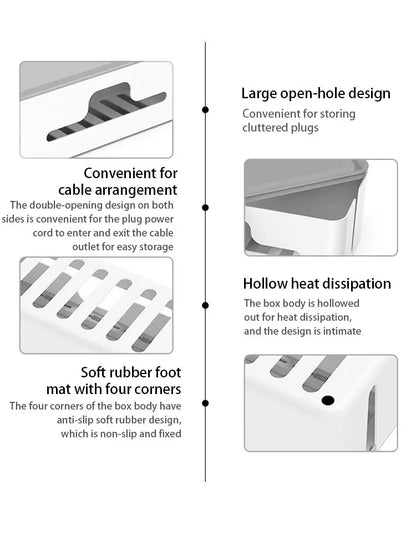 Household Socket Board Organizer Box, Multi-Functional Cable Management Box, Data Cable, Multi-Purpose Organizer And Finishing