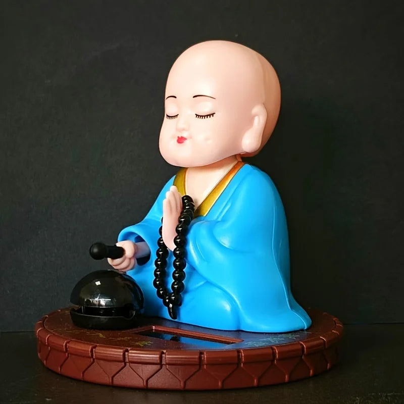 Solar Powered Little Monk Car Accessories, Car Shaking Little Monk Car Interior Accessories, Toy Accessories