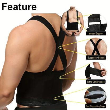 Back Brace Men and Women - Lower Lumbar Support for Heavy Lifting Adjustable Back Belt for Workout, Back Pain Relief