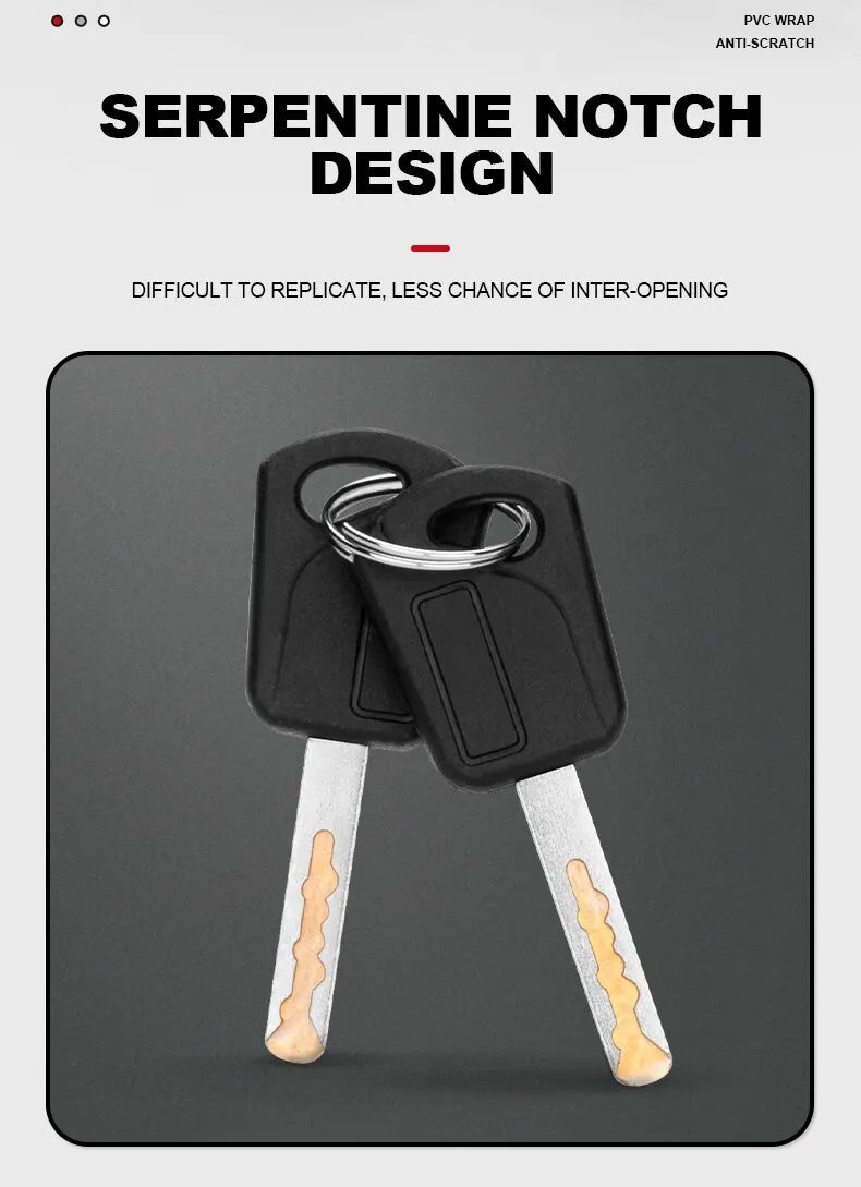 Xunting Bike Lock Coiled Secure Keys Bike Cable Lock with Mounting Bracket Weathproof Anti Theft Scooter Bicycle Lock