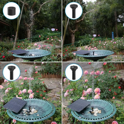 9w Solar Fountion Solar Water Fountain for Garden Floating Water Fountain with 4 Nozzles and Water Pipe Solar Fountain for Pond