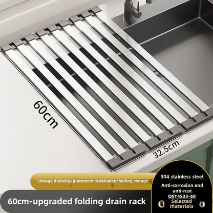 Roll up Dish Drying Rack Over The Sink for Kitchen Portable Aluminum Dish Rack Foldable Dish Drying Racks No rust No mildew New