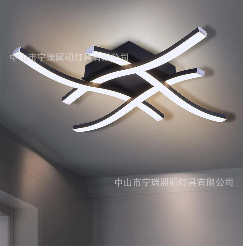 LED Ceiling Light Surface Installation Living Room Lamp Modern Bedroom Kitchen Led Ceiling Light Elegant Curved Ceiling Light
