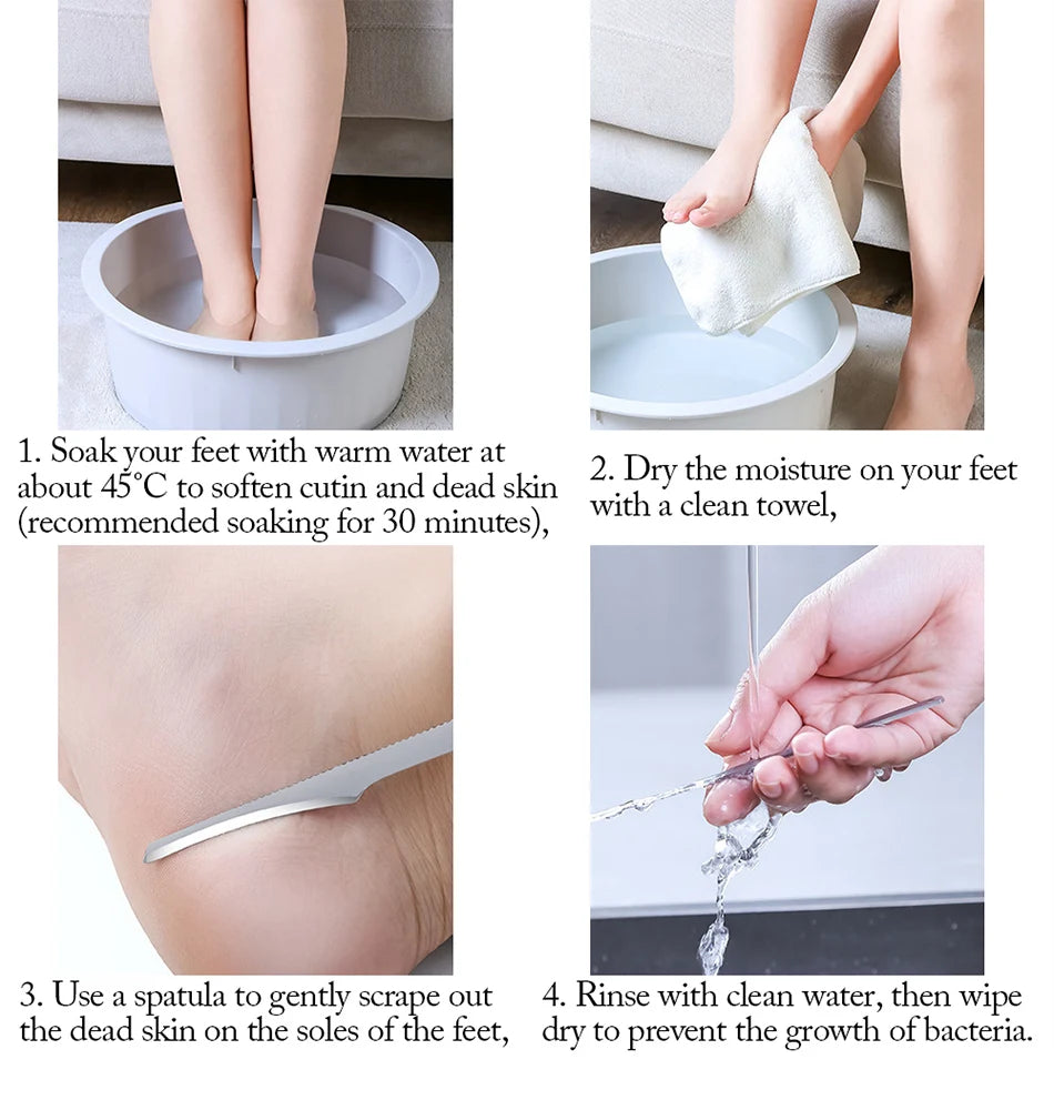 1/2/5Pcs Feet Pedicure Knife Tools Stainless Steel Foot Scrubber Dead Skin Remover Foot Scraper Knife Scraping Manicure Tool