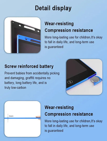 Educational Toys Writing Tablet For Kids 10/16Inch LCD Drawing Board Children Gifts USB Charging Doodle Electron Handwriting Pad