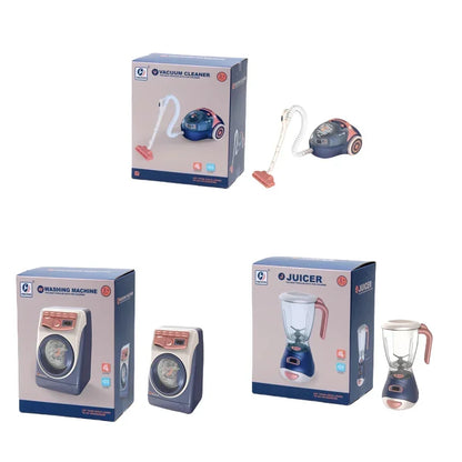 New Interactive Electric Kitchen Playset for Kids Mini Simulation Household Appliances Light Toy Gifts for Children Boys Girls