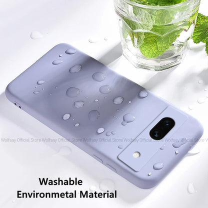 For Google Pixel 8A Case Google Pixel 8A 7A 6A 6 7 8 Pro Cover Cases Shockproof Liquid Silicone Phone Cover For Google Pixel 8A