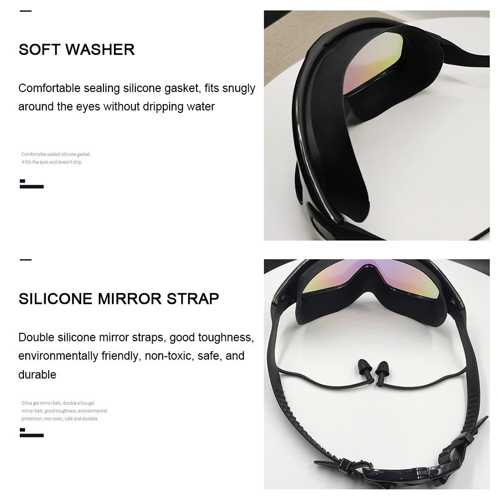Professional Swimming Goggles Swimming Glasses With Earplugs Nose Clip Adjustables Strap Swimming Eyewears For Water Sport