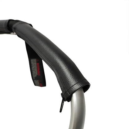 A Pair of Baby Strollers with Universal Handle, Gloves, Armrest Protective Cover, Faux Leather, Foldable and Washable Zipper