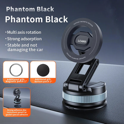 Rotating Car Mount Holder Adjustable Magnetic Phone Stand Strong Suction Cup Telescopic Foldable Universal Stable Car Interior