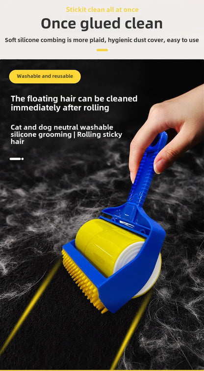 Reusable Lint Remover Washable Silicone Dust Wiper Cat Dog Comb Tool Pet Hair Remover Cleaning Brush Tools Sticky Roller Brush